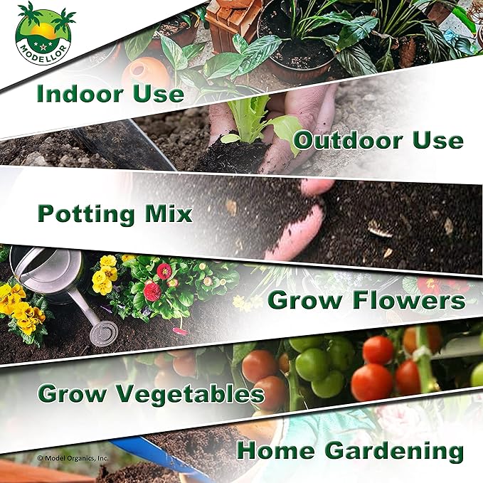 MODELLOR (10 lb) Premium Super Washed Coco Coir Brick High Yield 18 to 20 gallons Seed Starter Organic pH Balanced Gardening Indoor Outdoor use
