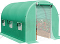 YITAHOME 10x6.5x6.5ft Greenhouses Large Walk-in Green House Heavy Duty Tunnel Green Houses Outdoor Portable Plant Gardening Upgraded Galvanized Steel Frame Zipper Doors 5 Crossbars Garden