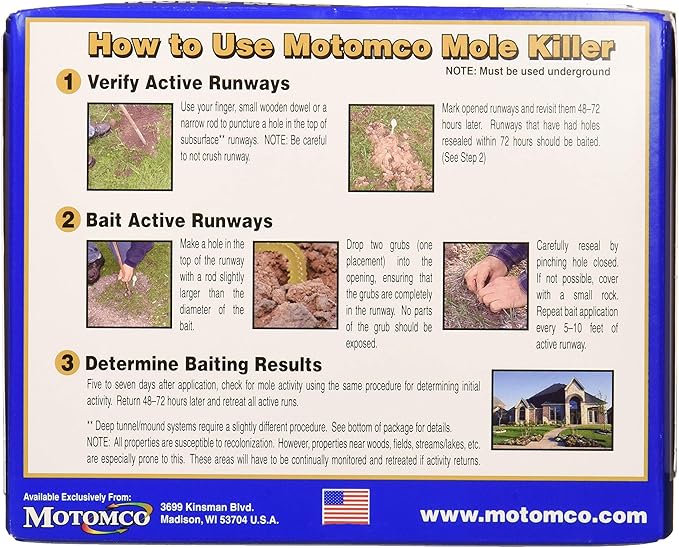 Motomco Mole Killer Grub Formula (8 Placements)