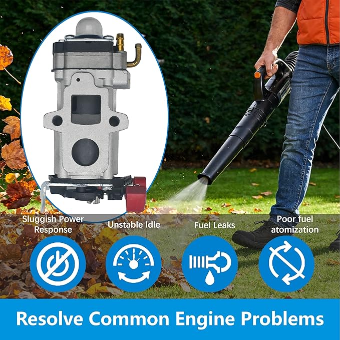 PB 8010T Carburetor Replacement for Echo PB-8010T PB-8010H PB-9010T PB-9010H Backpack Blower Parts WYAB-1 Carb Air Filter Tune Up Kit for Shindaiwa EB810RT EB810 EB910 EB910RT Leaf Blower
