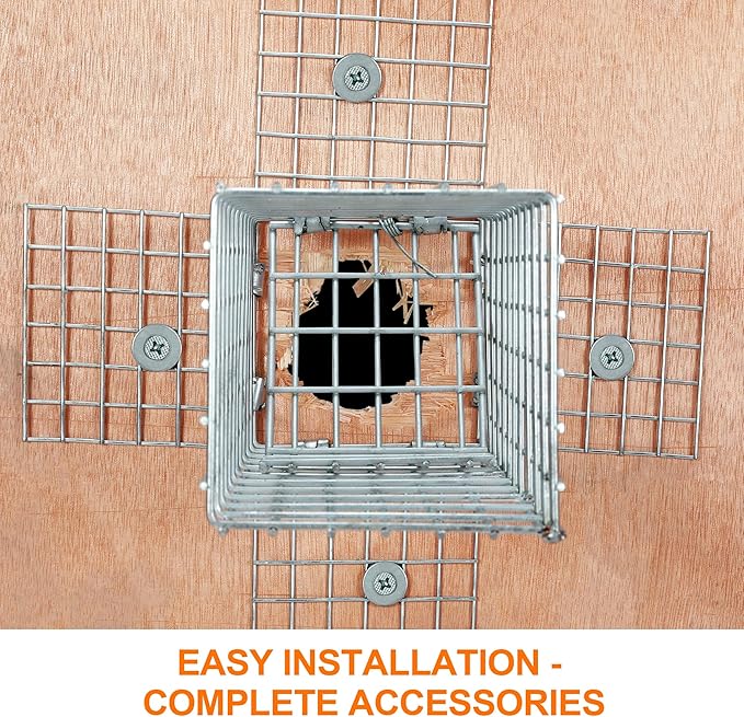 One Way Squirrel Door Excluder Humane Squirrels Chipmunks Contactless Excluder for Outdoor Spaces Like Attics Chimneys - Includes Full Installation Kit