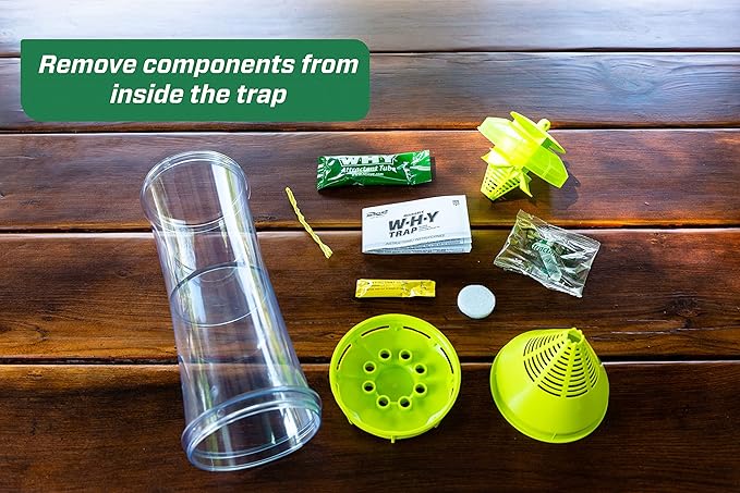 RESCUE! WHY Trap for Wasps Hornets &amp Yellowjackets – Hanging Outdoor Trap - 4 Traps