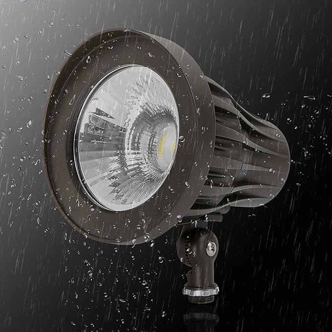 GKOLED Narrow Beam Angle 30Watt Bullet/Round LED Spotlight with Solid Ground Post