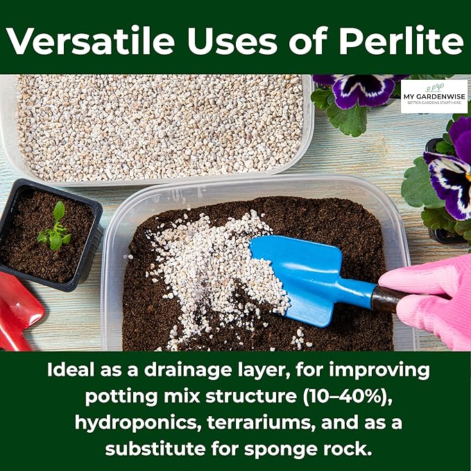 Perlite for Plants Coarse and Chunky Horticultural Perlite Organic Perlite for Gardening Indoor &amp Outdoor Perlite Bulk Bag Made in USA (30 quarts)