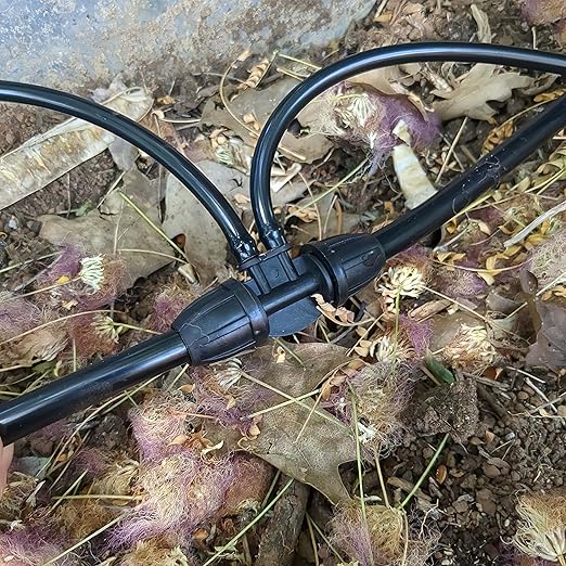 100FT Drip Irrigation System Adjustable Nozzle Irrigation System for Garden Automatic Garden Watering System with 5/16 &amp 1/4 Tubing DIY Drip Irrigation Parts for Yard Lawn Flower Beds