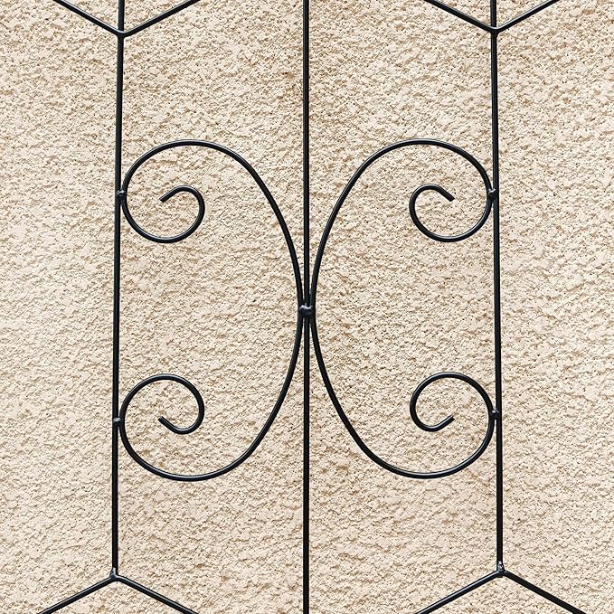 Outdoor Metal Garden Trellis 71'' x 19.7'' Rustproof Garden Arch for Climbing Plants and Flower Support Suitable for Vegetables Roses Morning Glory Cucumbers (4 Pack)