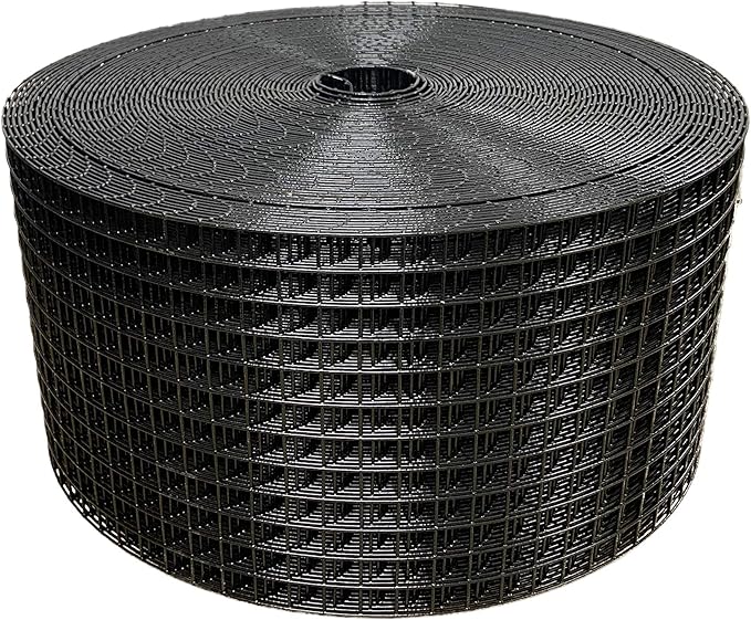 Bird Barrier Wire Mesh Screen for Solar Panel Protection 100’ X 6” X 1/2” Black PVC Coated Protect Your Solar Panels - Fastener Clips Sold Separately