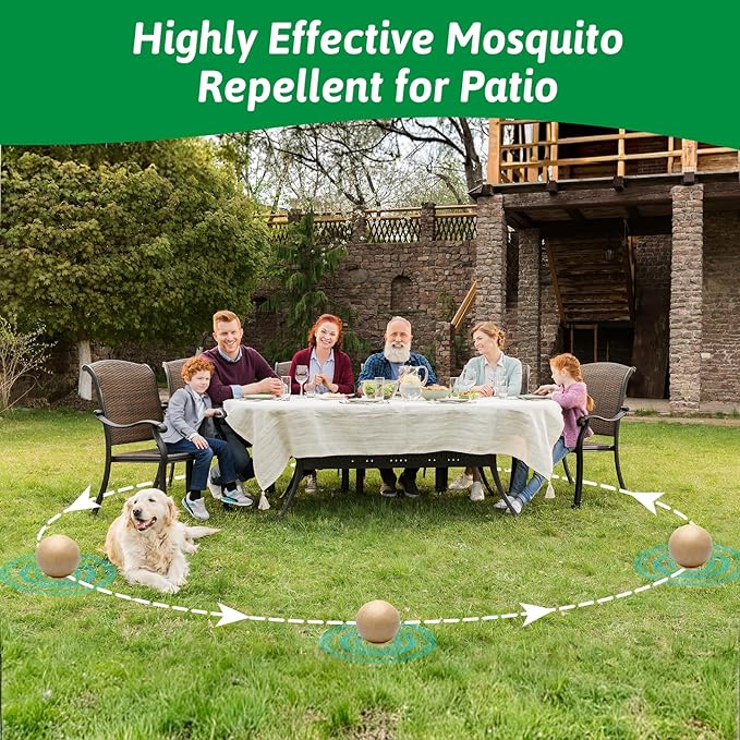 Natural Mosquito Repellent Outdoor Patio Pills Peppermint Oil 10 Pcs Natural Mosquito Repellant Balls Safe for Kids &amp Pets Bug Deterrent for Home &amp Patio Keep Mosquitoes Camping Travel Fis