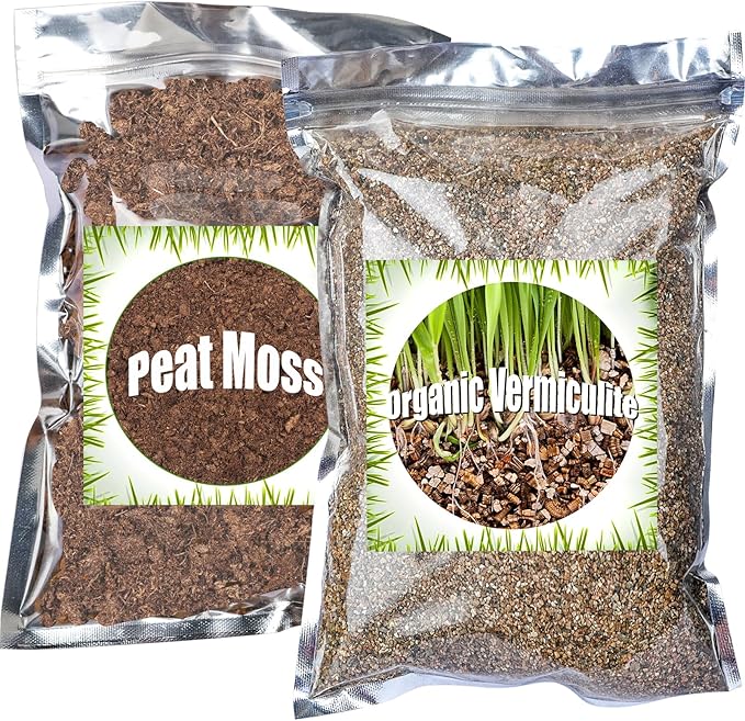 Peat Moss 2qt and Organic Vermiculite 2 qt