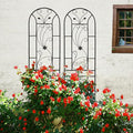 4 Pack Metal Garden Trellis 86.7x 19.7 Peacock Style Rustproof Plant Support for Climbing Plants Outdoor Heavy Duty Powder Coated Trellis for Vine Rose Clematis Cucumber Vegetable Flower (4)