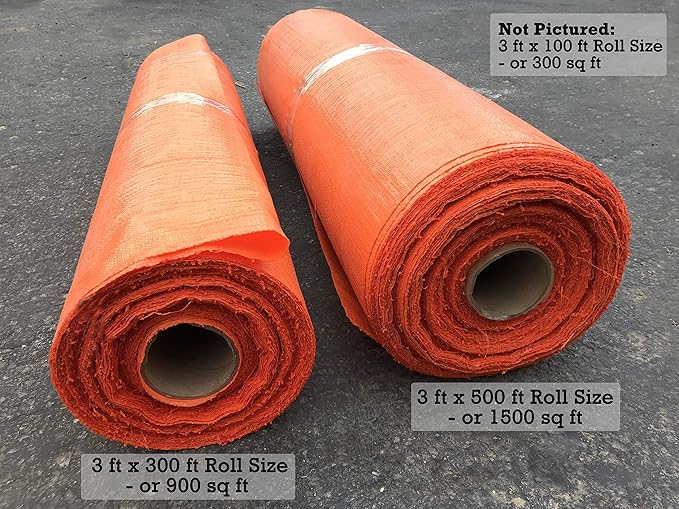 Sandbaggy Orange Color Ground Cover | Reflects Sun Rays &amp Reduces Soil Temps | Up to 5°F Cooler Soil Temp Vs Black Fabric | Great as Weed Blocker Landscape Fabric (3 ft x 300 feet Roll)