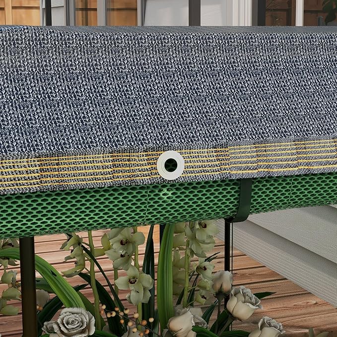 6x8ft Heavy Duty UV-Resistant Durable All-Weather Garden Shade Cage Protection System Raised Bed Green Optimal Plant Growth