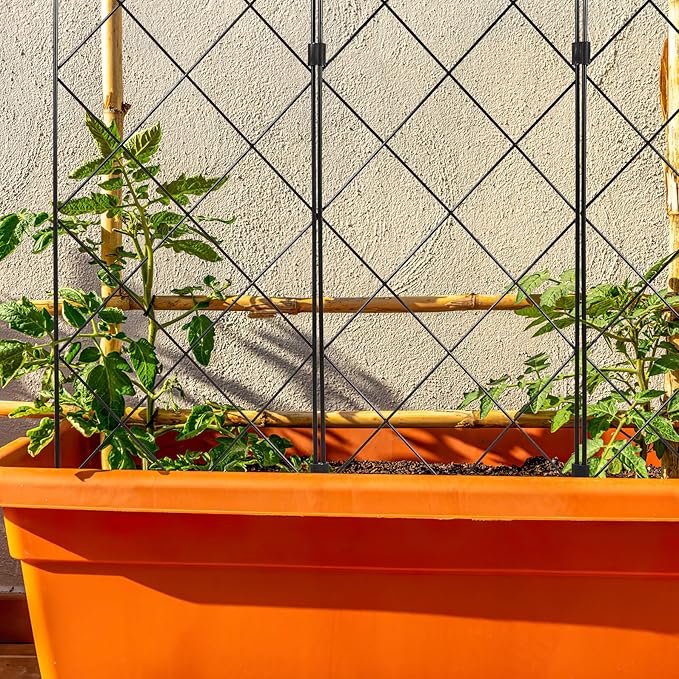 Multifunctional Foldable Garden Trellis Plant Climbing Support Stand for Peas Cucumbers Tomatoes Space-Saving Vertical Frame with Strong Bracket for Healthy Growth and Ventilation