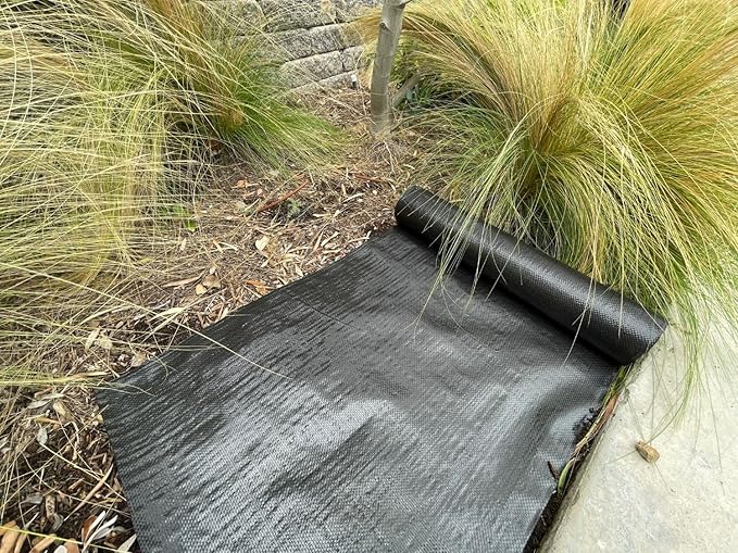 Sandbaggy 18 inch Landscape Fabric | 40 Year Fabric | for Weed Barrier Ground Cover Garden | Heavy Duty Commercial Grade | Approved by DOT | 18 in x 100 ft Roll Size (4 Rolls)