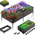 Raised Garden Bed Made of 100% Recycled Plastic Panels | Garden Boxes with Legs or Without | Holding 4 cu ft of Soil |by D.F. Omer