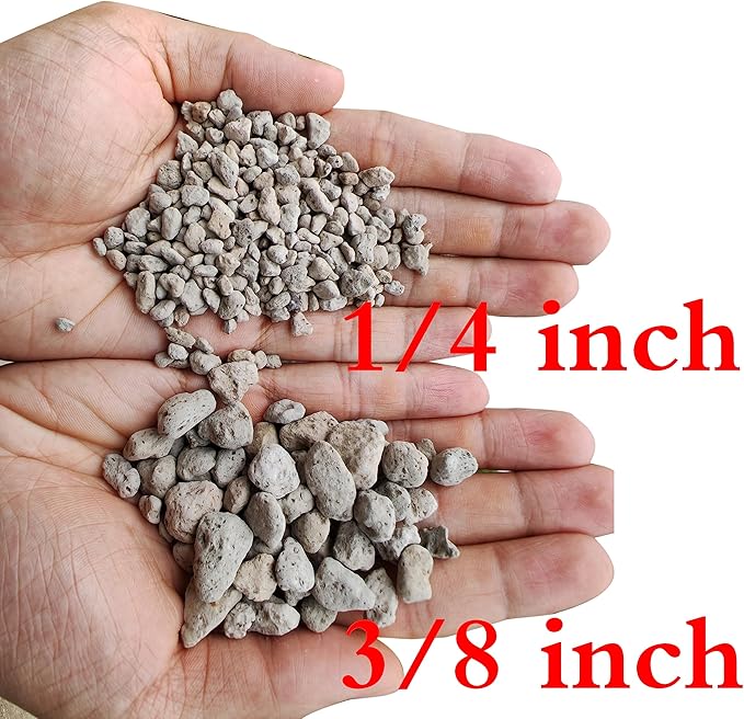 Voulosimi Garden Pumice Rock Horticultural Cactus Bonsai Succulent Soil Additive for Plants Landscaping Vase Fillers (1/4 inch 18 LB)