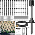 30-Set Black 5/64 (2mm) Wire Trellis for Climbing Plants Outdoor with 150ft Vinyl Coated Cable T316 Stainless Steel Wall Wire Trellis Kit