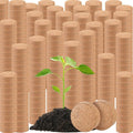 Sasylvia 500 Pcs (30mm) Compressed Coconut Coir Fiber Potting Soil Expanding Organic Coconut Coir Pellet Fiber Soil for Potted Plants Succulents Agricultural Cultivation Home Planting