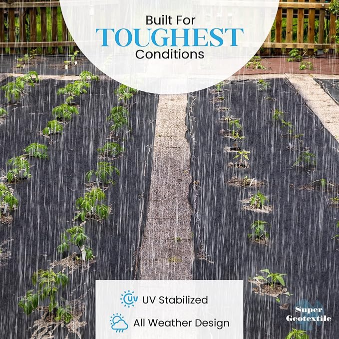 4 6 8 oz Non Woven Fabric for Landscaping French Drains Underlayment Erosion Control Construction Projects - 6 oz (4X100)