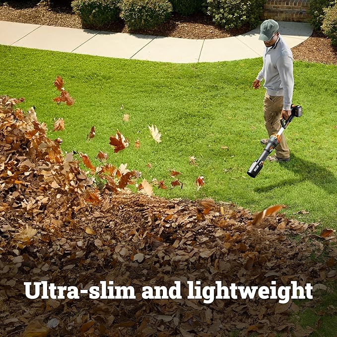 WORX Nitro Cordless Leaf Blower Electric Blower with 620 CFM &amp 165 MPH Blowers for Lawn Care with Brushless Motor &amp 3 Speed Control Batteries &amp Charger Not Included WG585.9