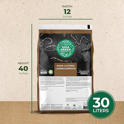 GAIA GREEN 30L Worm Castings Powder Soil &amp Plant Fertilizer for Urban Gardens &amp Lawns