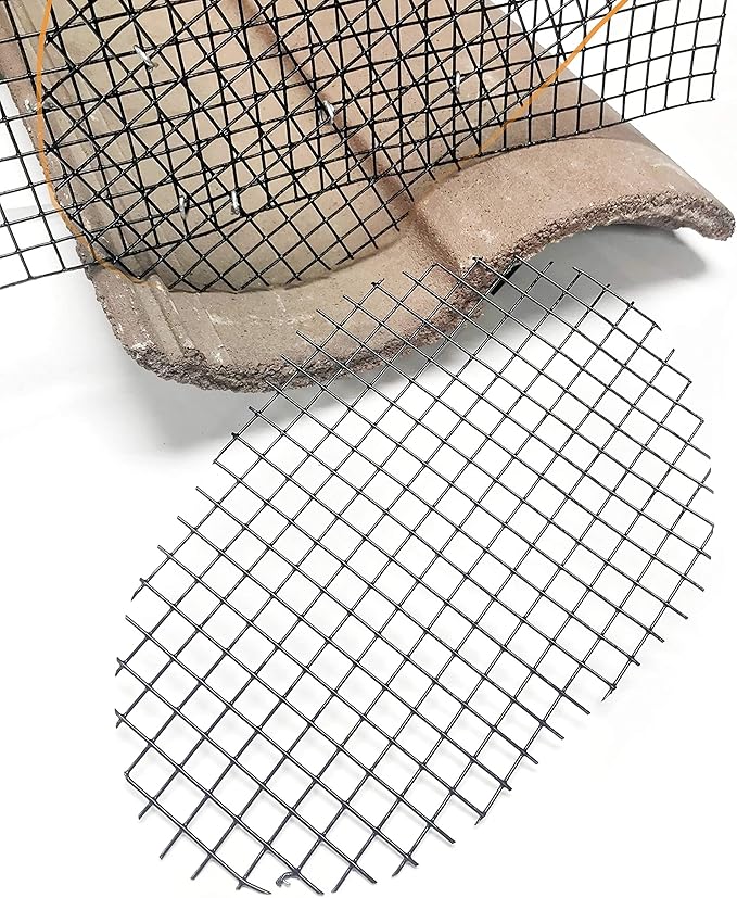 Bird Barrier Wire Mesh Screen for Solar Panel Protection 100’ X 6” X 1/2” Black PVC Coated Protect Your Solar Panels - Fastener Clips Sold Separately
