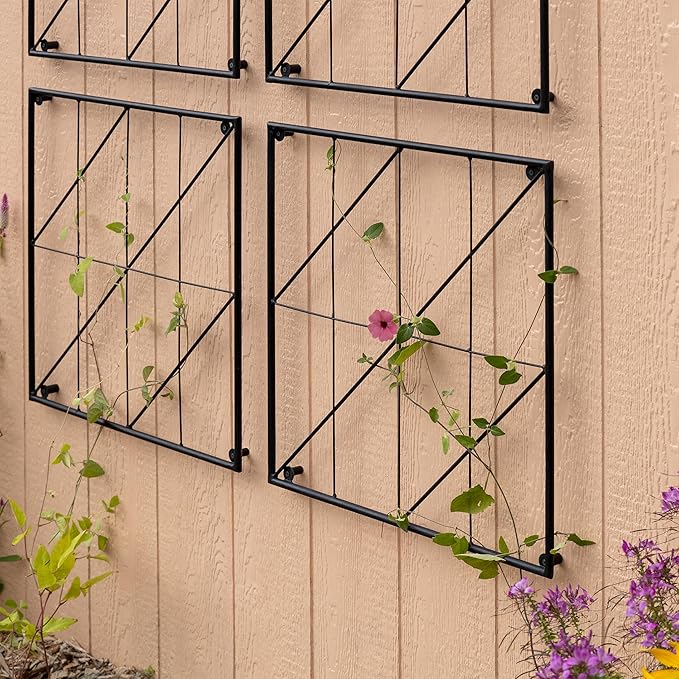 Quilt Block-Diagonals Wall Trellis Panels (4 Panels)