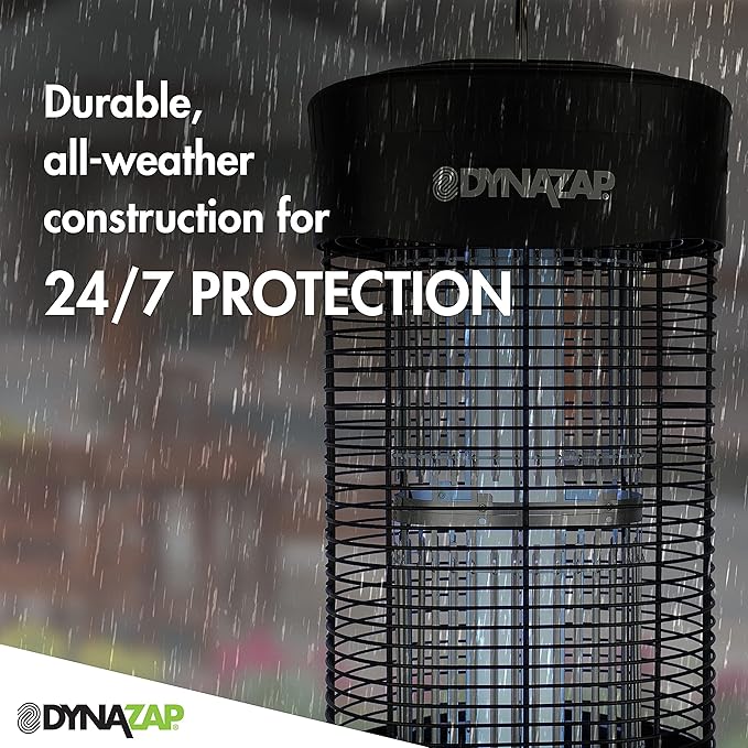 DynaZap DZ30200SR Outdoor Electronic Bug Zapper and Flying Insect Killer - All Weather Electric Mosquito Zapper Protects up to 1 Acre