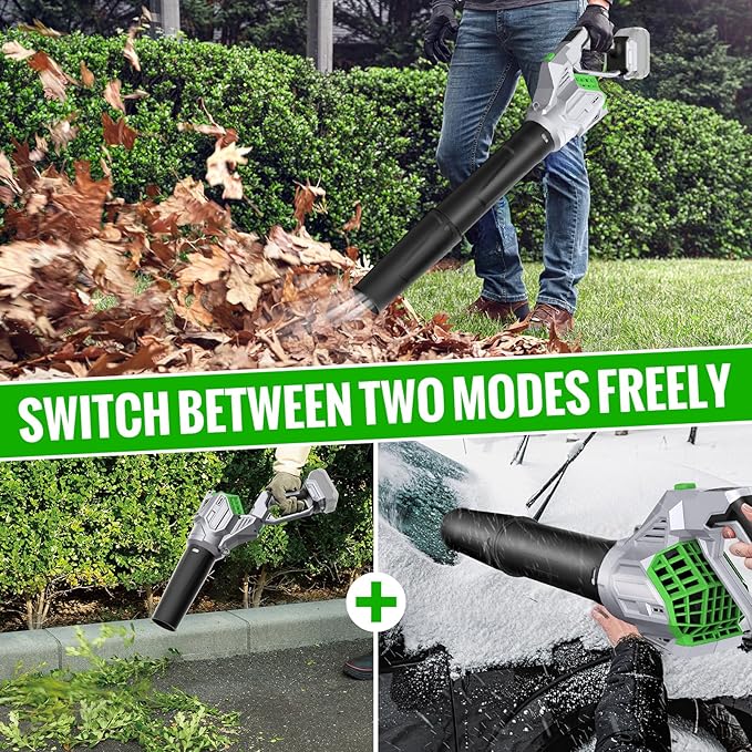 Cordless Leaf Blower Battery Powered Up to 600CFM Compatible with Makita 18V Battery(Bare Tool) 6 Speed Modes Handheld Leaf Blowers for Lawn Care Yard Garage Snow