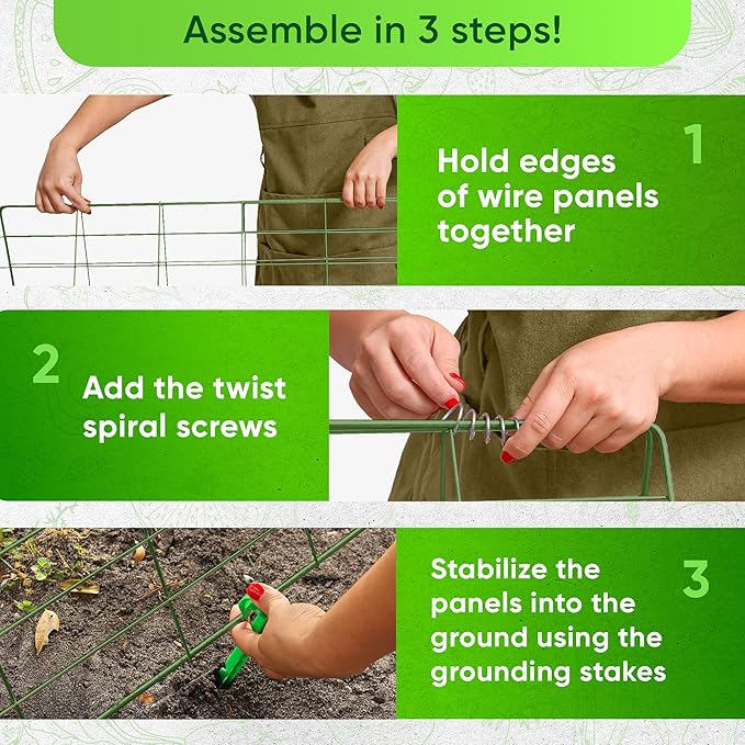 Cucumber Trellis for Raised Bed - 35 x 55 Garden Trellis for Climbing Plants Outdoor - A Frame Trellis for Climbing Vegetables with Plant Support Clips and Gloves