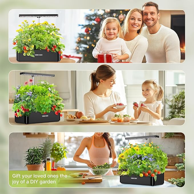 SUNCOZE Hydroponics Growing System Kit 12 Pods &amp 160pcs Hydroponic Pods Supplies