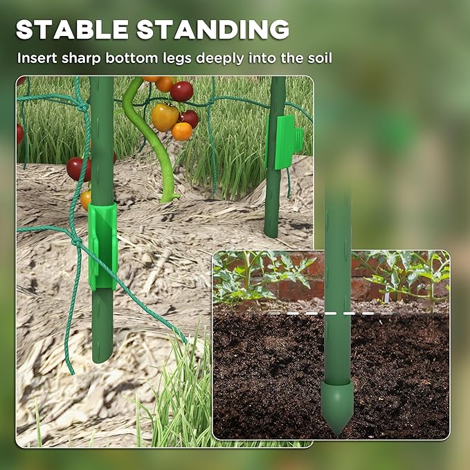 Outsunny Cucumber Trellis 6' Tall Arch Trellis for Climbing Plants Outdoor A-Frame with Plastic Coated Steel Frame and Climbing Net Support Vegetables Peas Fruit &amp Vines Green