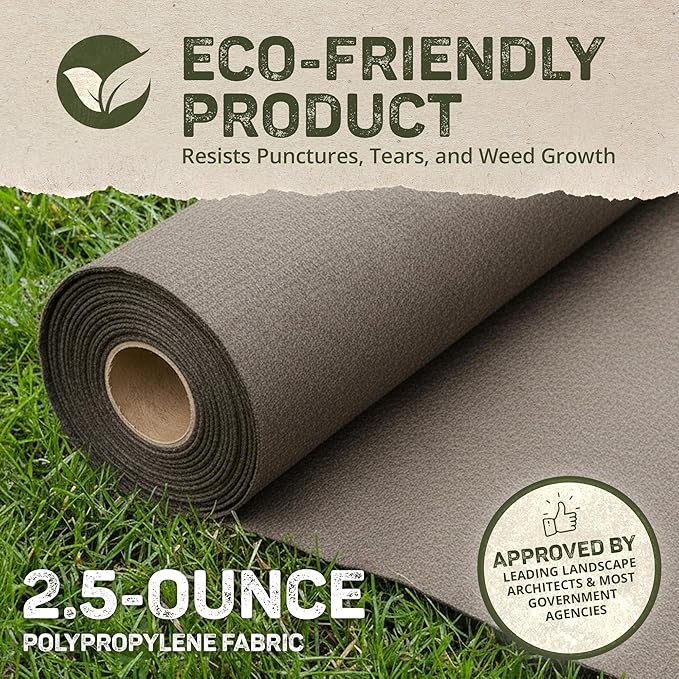Dewitt Contractor’s Select Plus Landscape Fabric 2.5 oz Grey 4 x 50 Feet – Heavy-Duty Ground Cover for Pavers Gravel Walkways Gardens and Outdoor Landscaping Projects