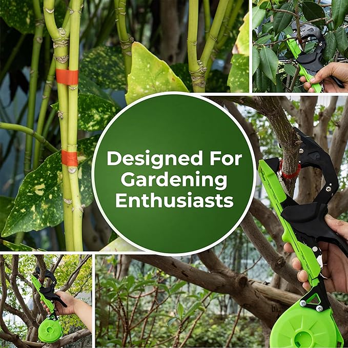 Plant Tying Machine Tool with 20 Rolls of Tape – Handheld Garden Tape Gun for Climbing Plant Support Vines and Tomatoes – Clips &amp Ties for Staking and Training Indoor &amp Outdoor Use