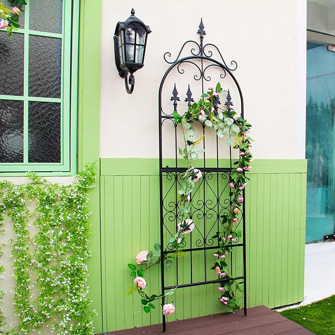 Garden Trellis 70”H x 21.7”W for Climbing Plants - Heavy Duty Garden Trellises Metal Iron Wire Vine Flower Trellis for Rustproof Outdoor Climbing Plants Support