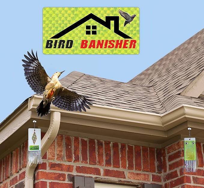 Bird Banisher Woodpecker Deterrent &amp Bird Scare Device