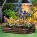 LuxenHome Galvanized Raised Garden Bed Kit 6x3x1ft Raised Garden Bed Outdoor Rectangular Metal Gardening Planter Box Large Plant Pot Planting Bed Gardening Tools for Vegetables Flowers Herbs