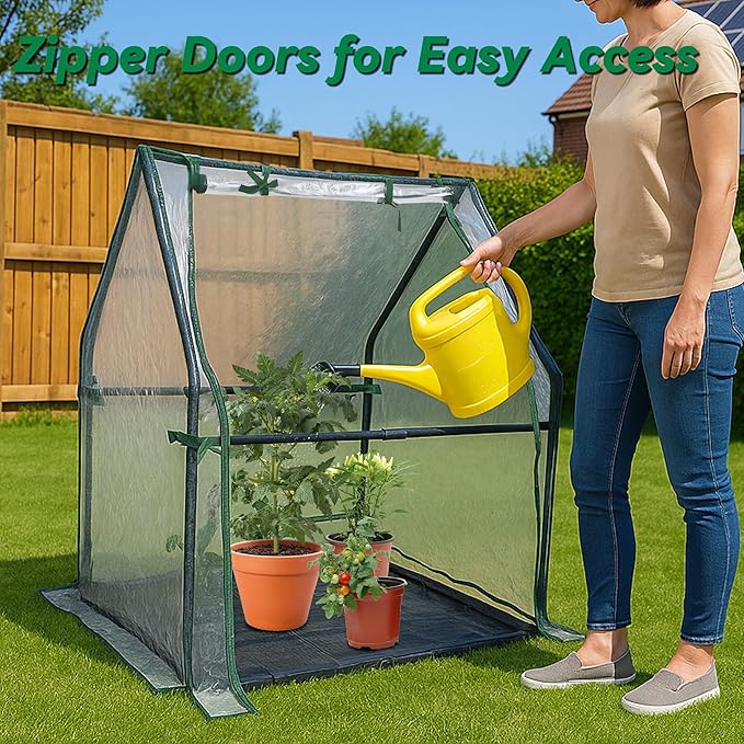 Gardzen Mini Greenhouse Indoor with Waterproof Bottom Heavy Duty Portable Green House for Outdoor Ideal for Seed Starting Germination and Weather Protection 36.2(L) x 36.2(W) x 42.5(H)