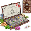 Lush&ampDew Ancestral Apothecary Medicinal Tea Herb Seed Chest 36000+ Non-GMO Survival Seed Kit Gardening Gifts for Women Men 40 Types Heirloom Garden Seeds for Planting Herbs Raised Bed Windows