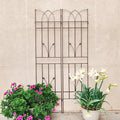 4-Pack Metal Garden Trellis 71 x 17.7 Inches Rustproof Powder-Coated Support for Climbing Plants Like Roses Cucumbers Peas Ivy Jasmine and Beans