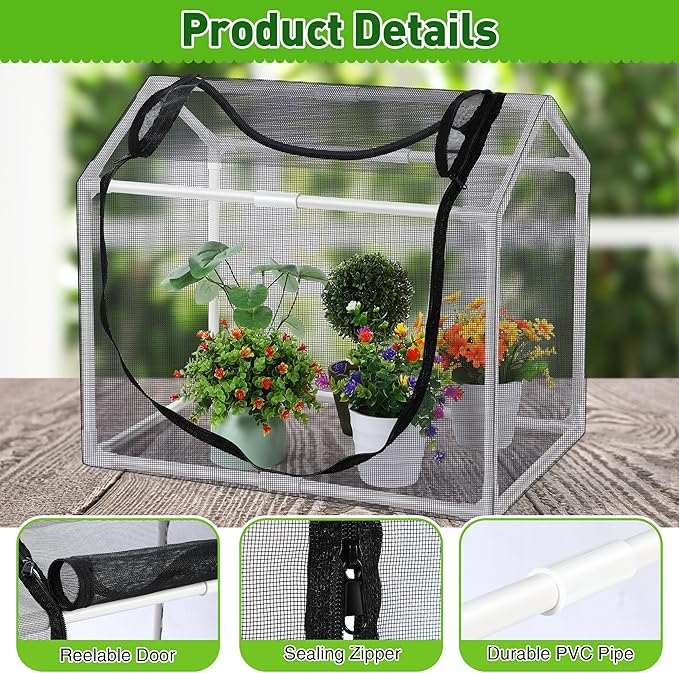 Mesh Plant Cover from Animals 23.62x15.75x19.69 Heavy Duty Mesh Plant Cover for Cats Bird and Pest Full Enclosure Netting Guard for Vetgetable Fruite Protection Indoor/Outdoor Garden