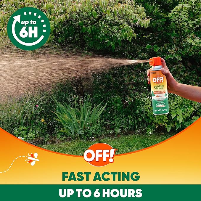 OFF! Outdoor Fogger Yard and Deck Insect Repellent Backyard Pretreat Kills and Repels Insects 16 Ounce (Pack of 3)