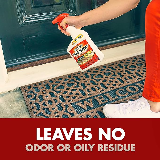 Spectracide Bug Stop Home Barrier 32 oz - 6 Count Ready-To-Use Indoor Plus Outdoor Insect Control Brown