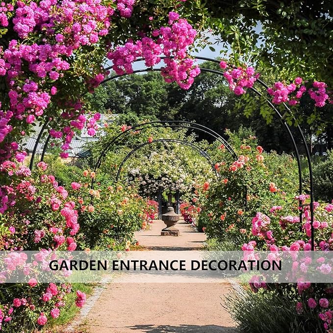 Outdoor Garden Trellis Garden Arbor for Various Climbing Plants Wedding Arch Backdrop Stand for Ceremony Black White Colors to Choose for Outdoor Garden Lawn Backyard (Color : White)