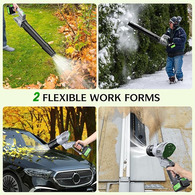 Comchoi Electric Leaf Blower Cordless 900000 RPM 2 x 4.0Ah Batteries &amp Charger Handheld Leaf Blowers for Lawn Care 5 Speed Mode Portable Lightweight Grass Blower for Yard Patio &amp Outdoo