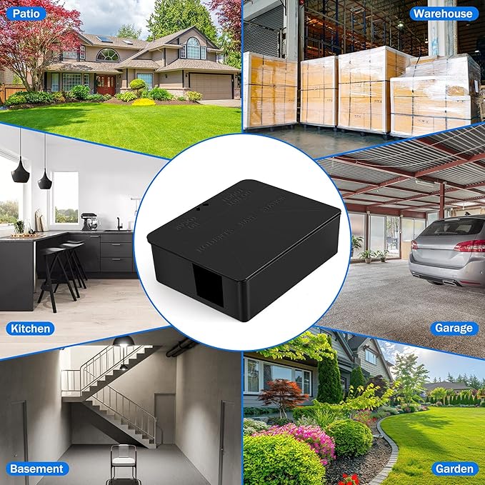 2 Pack Rat Bait Station Traps - Reusable Rodent Stations for Indoor Outdoor Garden Warehouse Garage Weather‑Resistant Mouse Station Box to Fix Bait Block Keeps Rats Away Pets Safe Dual-Entry Tunnel