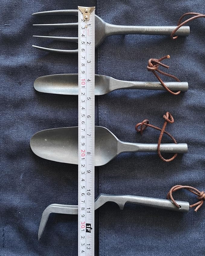 Heavy Duty Garden Tools Set with Elegant Design 4-Piece Zinc Alloy Kit Includes Large Shovel Hand Trowel 2 &amp 4 Prong Cultivator for Gardening