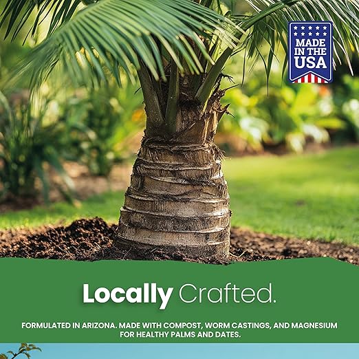 Soil Seed &amp Water Oasis Blend Organic Fertilizer for Palm &amp Date Trees – Soil Amendment for Tropical Landscapes - OMRI Listed Organic Fertilizer