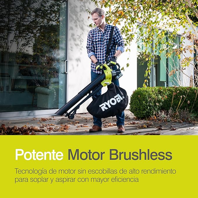 RYOBI OBV18 18V ONE+ Cordless Brushless Blow-Vac (Body Only) Hyper Green