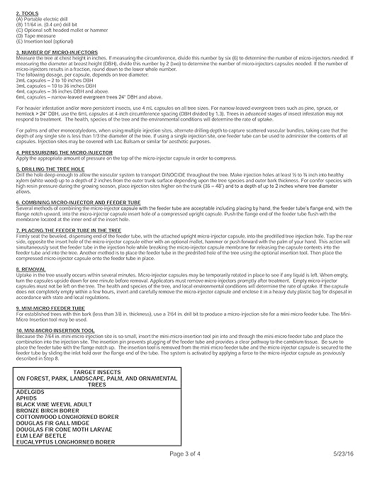 Mauget Dinocide Insecticide 2ml Tree Injector Insecticide Containing Dinotefuran The Same Active Ingredient as Safari Insecticide 24 Caps
